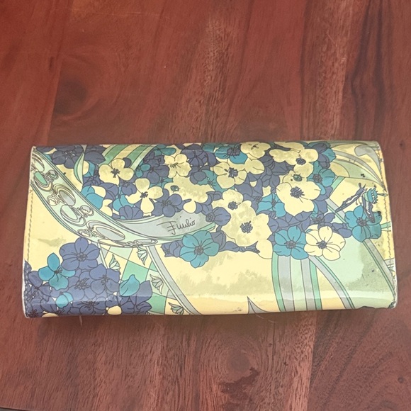 Emilio Pucci Blue and Green Floral Clutch - Picture 6 of 15